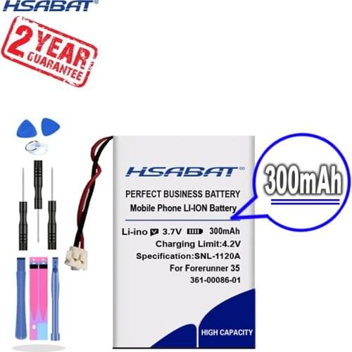 New Arrival [ HSABAT ] 300mAh 361-00086-01 Replacement Battery for Garmin Forerunner 35 235 735 VIVOMOVE Accumulator 2-wire