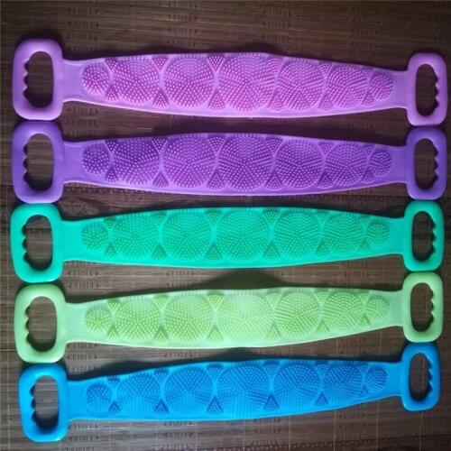 1 Piece Silicone Brushes Towel Back Scrubber Skin Cleaning Rubbing Back Mud Peeling Body Massage Shower Exfoliating Bath Brushes