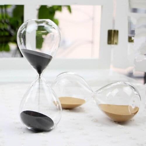 1PC 60 minutes Hourglass Hand-blown Timer clock Magnetic Glass Sandglass ampulheta crafts sand clock hourglass timer JY 1189-7