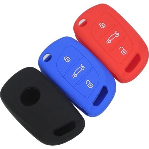 Kutery 3 Buttons Remote Key Case Silicone Protect Shell For Citroen C4L C5 DS 5LS Only For DS Original Key