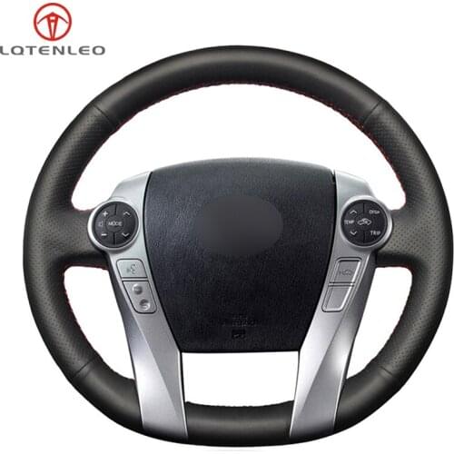 LQTENLEO Black Artificial Leather Steering Wheel Cover for Toyota Prius 30(XW30) 2009-2015 Prius C(US) V(US) 2012-2017 Aqua 2014