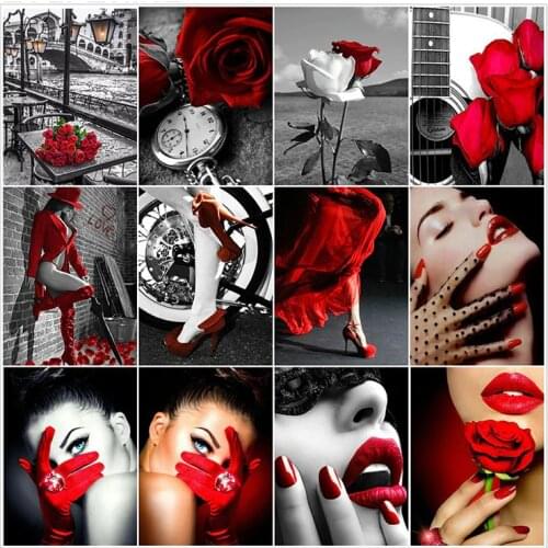 Diamond Embroidery Girl Portrait 5D Diamond Painting Full Square Diamond Mosaic Full Set Rhinestone Picture Home Decor