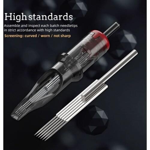 Cartridge Tattoo Needles 5pcs 0.35mm RL RS M Disposable Tattoo Needles Eyebrow Permanent Makeup For Cartridge Machines Grips