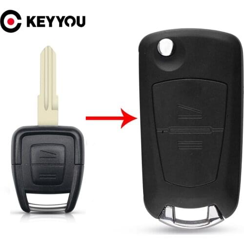 KEYYOU Left/Right Key Blade 2 Buttons Folding Car Key Shell Remote For Vauxhall Opel Astra Vectra Zafira Omega Key Shell Cover