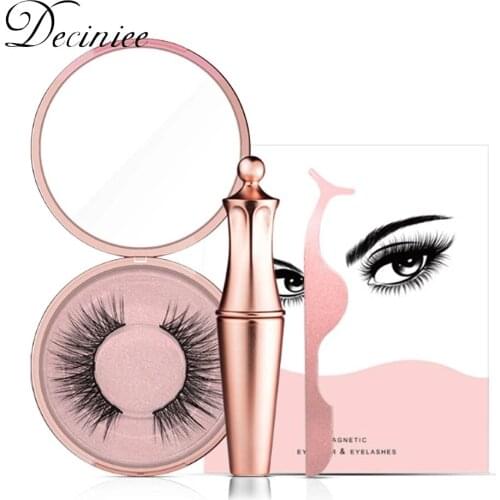 Magnetic False Eyelashes No Glue Full Eye 5 Magnet Reusable Fake Eyelashes Natural Soft Eyelashes Extension Magnetic Eyelash Kit