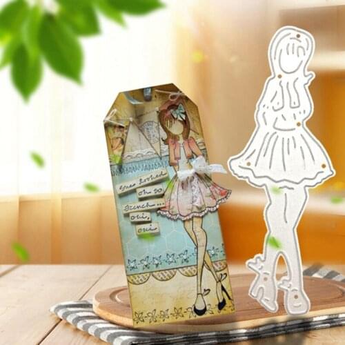 Lovely Girl Shape Metal Cutting Dies Stencil Embossing Scrapbooking Photo Album Decor DIY Paper Card Making Crafts 1Pc