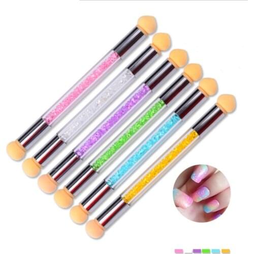 2019 New Double End Nail Art Gel Polish Color Gradient Brush Nail Stamping Blooming Pen Manicure Tools