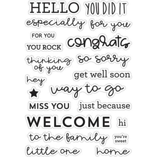 2021 NEW Clear Stamp Calendar Thanks Hello Happy Birthday Scrapbook Paper DIY Greeting Card Album Soft Seal Transparent Stencil