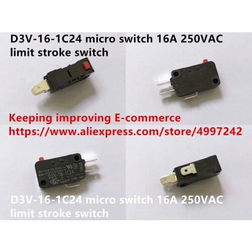 Original new 100% D3V-16-1C24 micro switch 16A 250VAC limit stroke switch