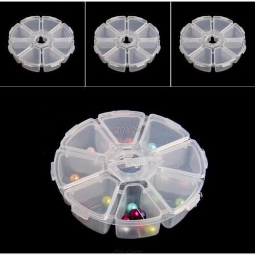 8 Slot Plastic Jewelry Battery Box Bead Nail Storage Tool Container Craft Organizer Case