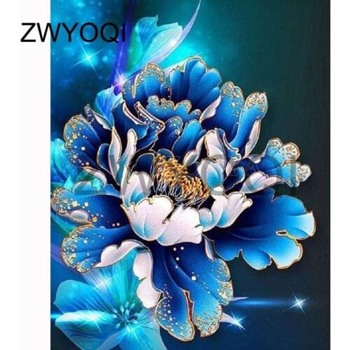 Full Round Diamond painting flower peony 5D DIY Diamond embroidery Cross stitch flower Full Square Diamond mosaic flower peony