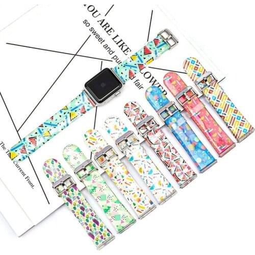 Printing Strap Bracelet for Samsung Galaxy Watch 46mm Gear S3 Huawei watch gt 2/2e Honor Transparent Silicone Watchband 22mm