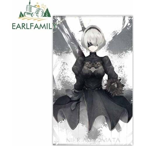 EARLFAMILY 13cm x 8cm for NieR Car Truck Decal Bumper Window JDM Accessories Fashion Waterproof Vinyl Car Stickers Decoration