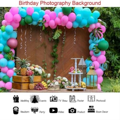 Many Styles Of Balloon Gifts Love Children Birthday Photography Vinyl Background Cloth Party Scene Wallpaper Use