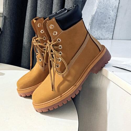2021 Genuine Leather High-end Martin Boots Steel-toed Anti-smash Stab-resistant Tooling Outdoor Casual Warm Men Womens