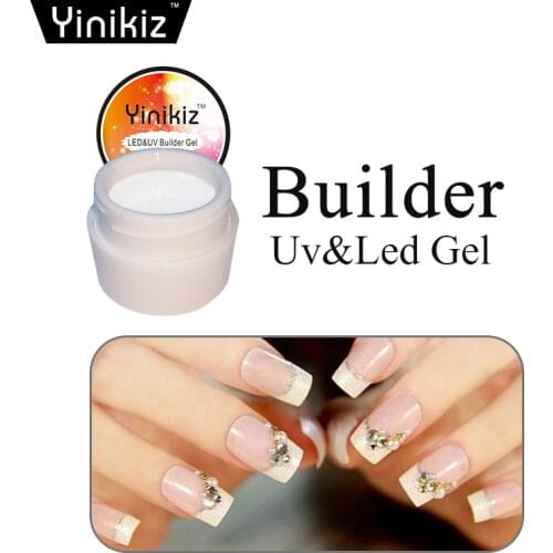 Yinikiz Pink White Clear UV Gel Builder Long-lasting Soak Off Gel Manicure Professional Extension Nail Gelpolish