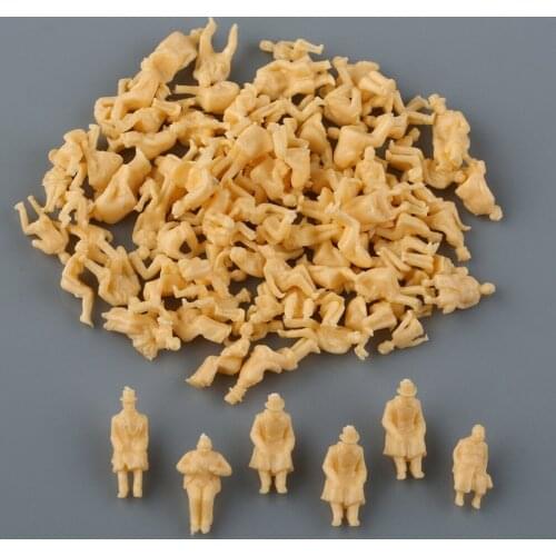 50pcs Railway Train People Model 1:87 Miniature Painted Figures Toys Passengers Sand Table Architecture Building Kits poses