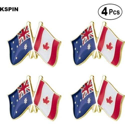Australia Canada Friendship Flag Pin Lapel Pin Badge Brooch Icons 4pcs