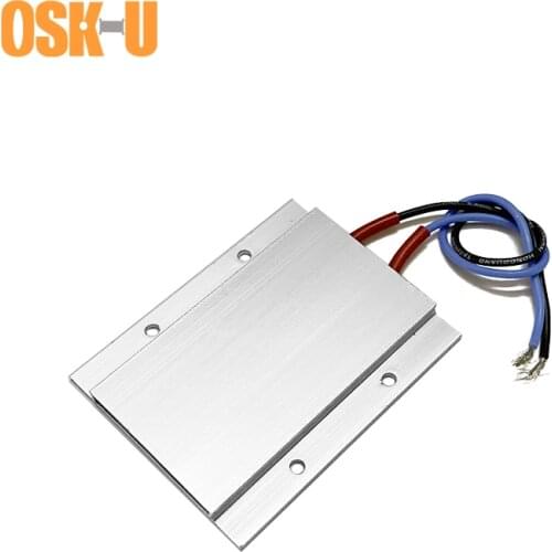 12/24V PTC Heating Element Thermostat 77x62x6mm Electric Heater Plate Aluminium Cover 70/110/200 Celsius Degree for Dehumidifier