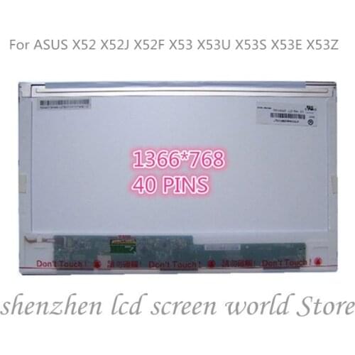 15.6" HD LED Laptop LCD Screen For ASUS X52 X52J X52F X53 X53U X53S X53E X53Z X54 X54C X55 Display Screen with free gift