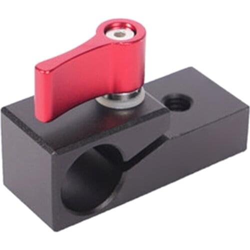 15 MM Single Rod Clamp to Cold Shoe Adapter DSLR Camera Rig Rail Block for Monitor Mount LED Light Microphone