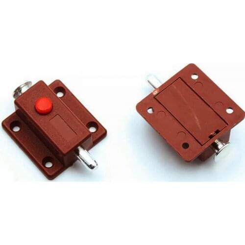2pcs Window Cabinet Push Button Spring Load Automatic Door Bolt Latches Lock