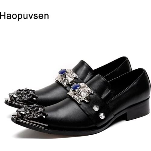 2018 Handmade Pointed Toe Sliver Metal new Leather Men Dress Shoes Evening Party Wedding Shoes Hairdress Sexy Shoe Plus size 12