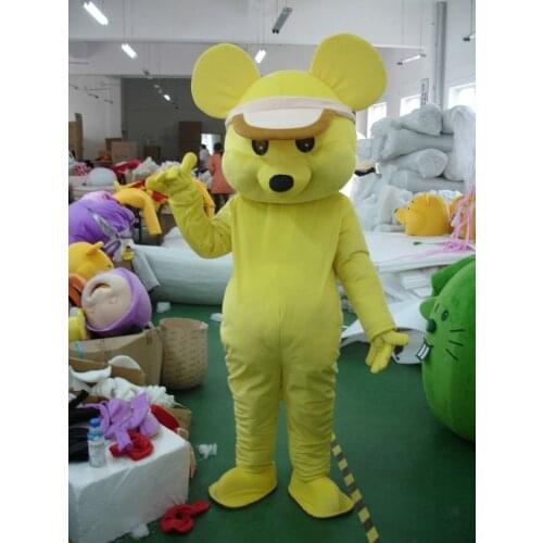 2019 Yellow Mouse Mascot Costume Suit Cosplay Christmas Party Game Dress Outfits High Quality Cartoon Character Unisex Clothing