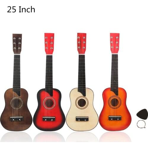 25 Inch Basswood Acoustic Guitar with Bag Pick Strings for Children and Beginners