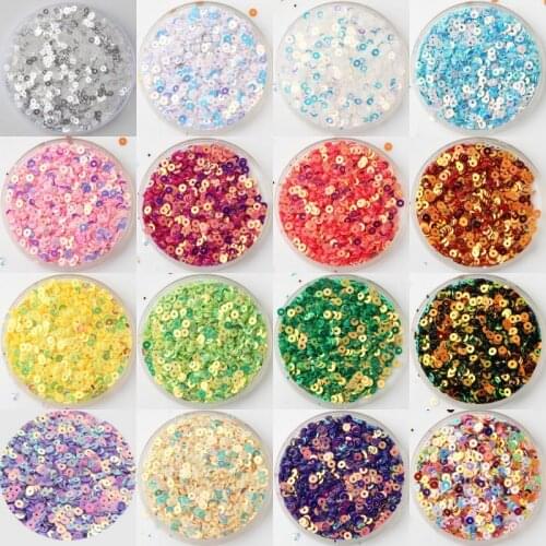 3000Pcs/Pack 3mm Flashlight Round Sequins Gorgeous PVC Loose Sequins Paillettes Sewing Wedding Dress Craft Garments Accessories