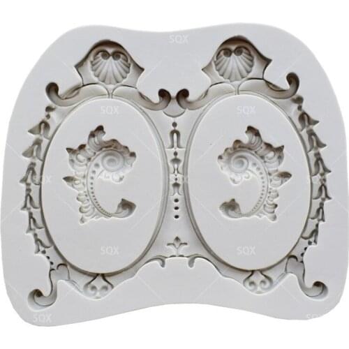 3D Silicone Cake Mold European Frame Shape DIY Fondant Cake Molds Silicone Mold Fondant Molds Cake Decorating Tools SQ17123