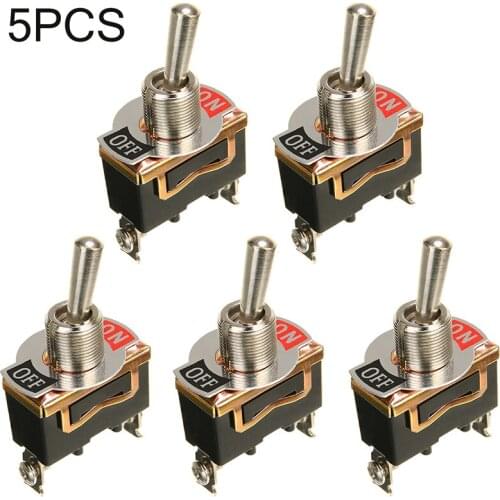 5Pcs/set 15A 250V ON/OFF SPST 2Pin Heavy Duty Rocker Switch with Waterproof Boot for Car Boat Rocker Toggle Switch