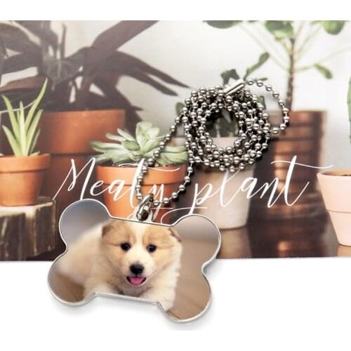 Pet Identification Tag Keychain Blanks DIY Heat Transfer Keychains Blank for DIY Sublimation Keyrings Decorations Making