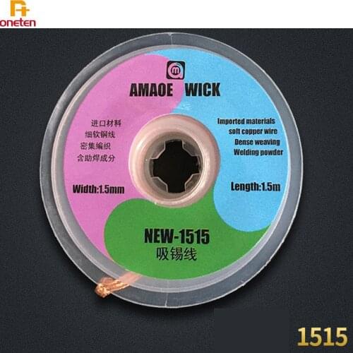 Amao Solder Wick Remover Tin Sution Line Soft Wire For Precision PCB Tin Remove Soldering 1515 2015 2515 3015 3515