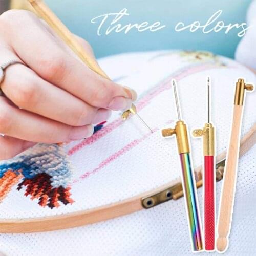 Luneville Crochet French Embroidery Needles Tambour Crochet Hook Luneville Hook with 3 Needles