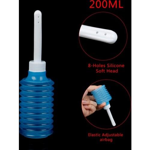 HOT Reusable Vaginal Anal Douche Retractable Wash Anal Cleaning Anus Cleaner 200ML
