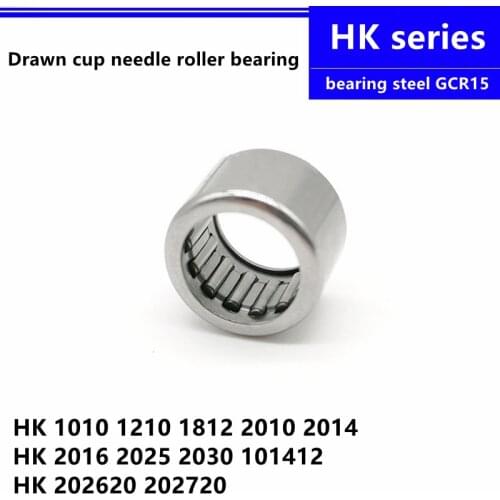 50PCS Drawn Cup Needle Roller Bearing HK1010 HK101412 HK1210 HK1812 HK2010 HK2014 HK2016 HK202620 HK202720 HK2025 HK2030