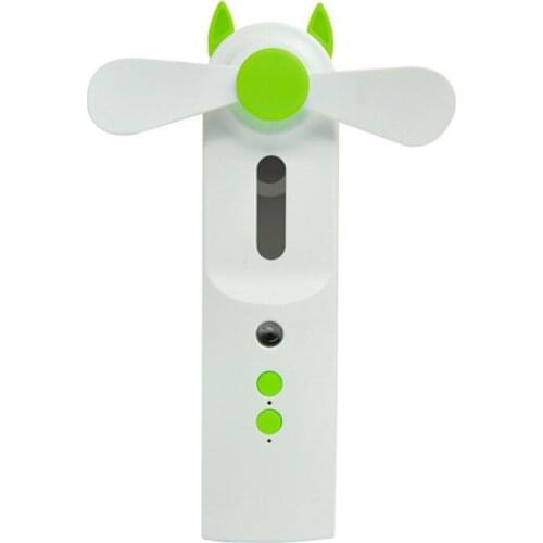 Mini Handheld USB Charging Fan Air Humidifier Moisturizer Low Noise Water Spray Mist Fan for Indoors Outdoors Use