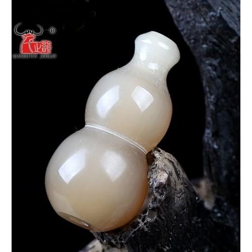 Natural yak horn calabash to play hang DIY accessories