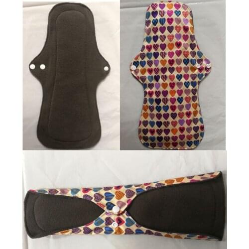 Newest washable heavy flow night use Feminine Hygiene cloth menstrual pads sanitary pad For Women Girls 100pcs/lot