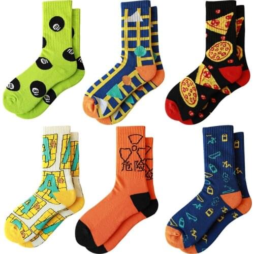 Novelty Women Socks Funny Cute Letter Pattern Japanese Harajuku Skateboard Socks