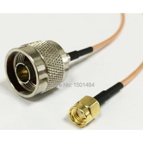 New RP-SMA Male Plug Switch N Male Plug Convertor RG316 Cable Adapter 15CM 6" for WIFI antenna