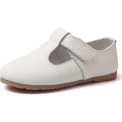 Girls leather shoes Childrens Shoes Mother & Kids girls cowhide leather flat shoes whole sale hot princess kids shoes hook&loop