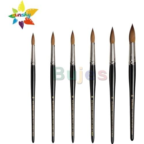 Original Germany da vinci MAESTRO Handmade Collinski red mink hair Round head Watercolor brush pen Professional art supplies