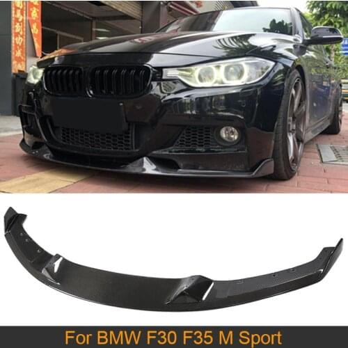 Carbon Fiber Front Bumper Lip Spoiler Splitters for BMW F30 F35 M Sport 2012 - 2018 Car Front Bumper Lip Splitters Fins Apron