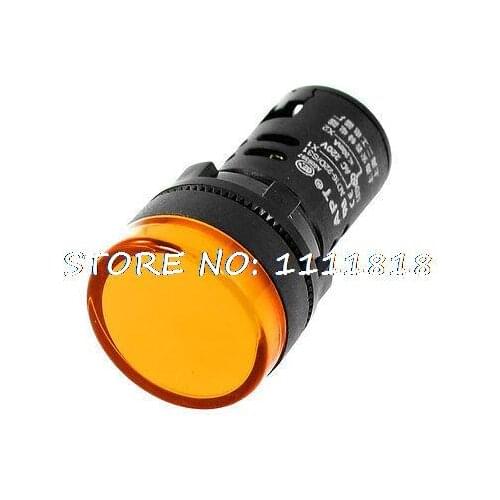 Plastic Shell Yellow LED Accident Indicator Signal Light 22mm 24VAC/DC