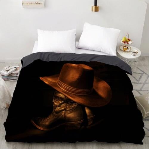 3D Duvet cover Quilt/Blanket/Comfortable Case Luxury Bedding 135 140x200 150x200 220x240 200x220 for Home cowboy black