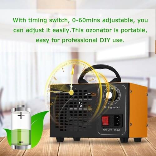 Portable Ozone Machine Generator Air Filter Purifier with Timing Switch Ozonizer Ozonator for Home Car Formaldehyde Bathroom