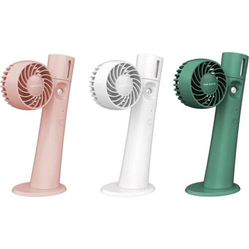 Portable Spray Mist Fan Electric USB Rechargeable Handheld Mini Fan Cooling Air Conditioner Humidifier for Outdoor
