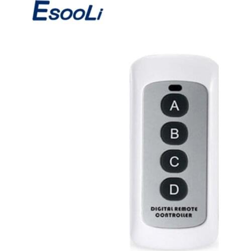 Esooli Free Shipping RF 433Mhz Remote Switches Controller Wall Light Switch Accessaries Socket Remote Controller Hot sale in RU